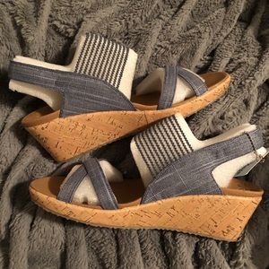 Skechers Navy Wedges